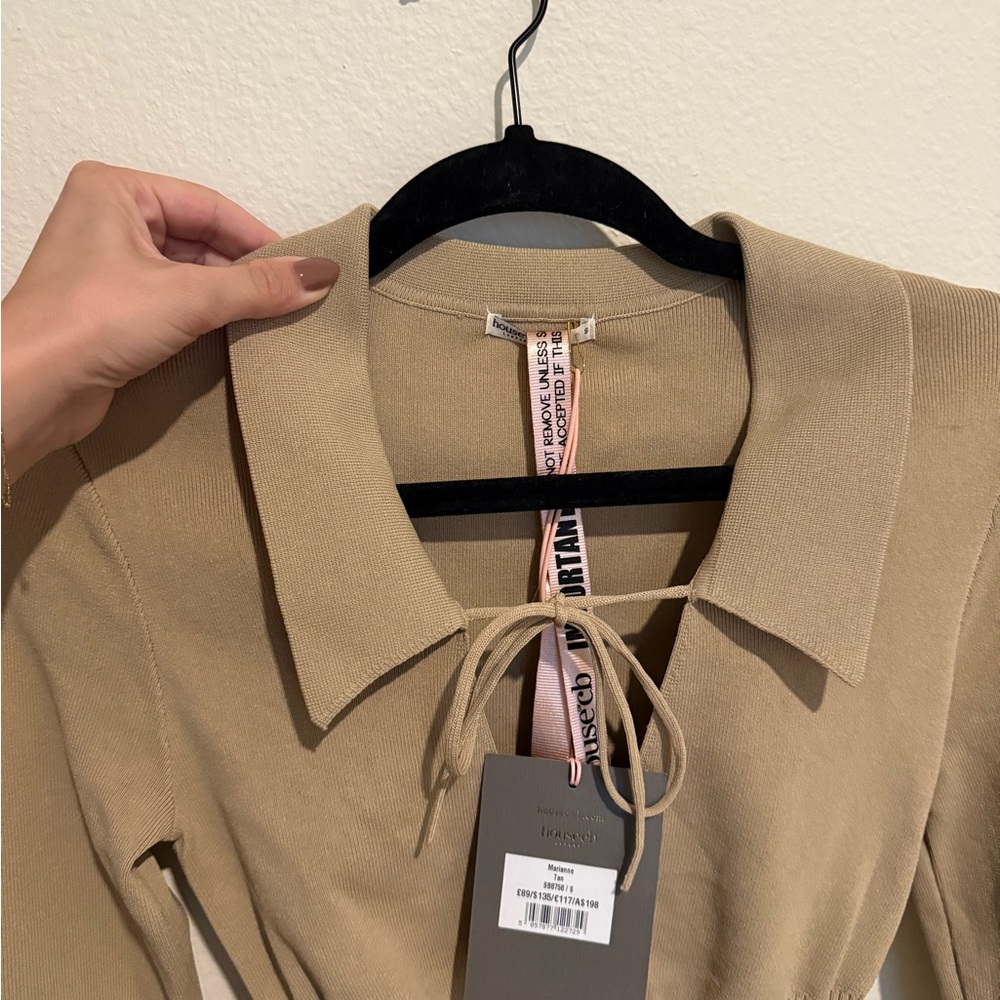 House of CB tan long sleeve shirt - Picture 2 of 6